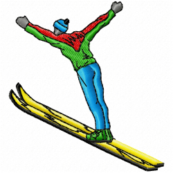 Ski Embroidery Design 8 Ski Embroidery Design 8